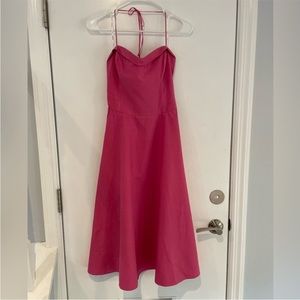 Betsey Johnson pink cotton halter dress. Black label. Size M